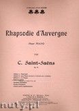 Okładka: Saint-Saëns Camille, Rapsodie d'Auvergne, Op. 73