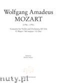 Okadka: Mozart Wolfgang Amadeusz, Concerto For Violin And Orchestra, KV 216 In G Major