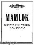 Okadka: Mamlok Ursula, Sonata for Violin and Piano