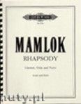 Okadka: Mamlok Ursula, Rhapsody for Clarinet, Viola and Piano