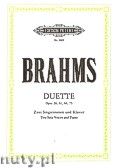 Okadka: Brahms Johannes, Duets for Two Solo Voices, Op. 20, 61, 66, 75