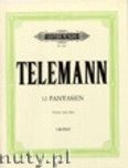 Okadka: Telemann Georg Philipp, 12 Fantasias for Violin without Bass (Vln)