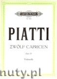 Okadka: Piatti Alfredo, 12 Caprices Op. 25 for Violoncello