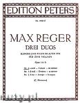Okadka: Reger Max, 3 Duets Op.131b: No.1 in E minor