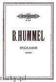 Okładka: Hummel Bertold, Epigramme (Str)