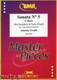 Okadka: Vivaldi Antonio, Sonata N 5 in E minor - Saxophone