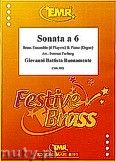 Okadka: Buonamente Giovanni Battista, Sonata a 6 for 2 Trumpets, 2 Horns, 2 Trombones and Piano (Organ)