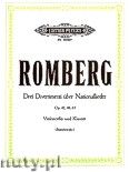 Okadka: Romberg Bernhard Heinrich, Three Divertimenti on National Songs for Violoncello and Piano, Op. 42, 46, 65