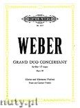 Okładka: Weber Carl Maria von, Grand Duo Concertant in E flat major for Piano and Clarinet (Violin), Op. 48