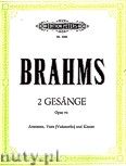 Okadka: Brahms Johannes, 2 Gesnge op. 91 fr Altstimme, Viola (Violoncello) und Klavier