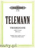 Okadka: Telemann Georg Philipp, Trio Sonata in A minor for Recorder, Violin and Basso continuo, TWV 42: a 4
