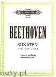Okadka: Beethoven Ludwig van, Sonatas for Violoncello and Piano,  Op. 5, Op. 69, Op. 102
