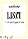 Okadka: Liszt Franz, 20 Selected Songs for Voice and Piano