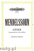 Okładka: Mendelssohn-Bartholdy Feliks, Songs for Voice and Piano (High Voice)