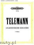 Okadka: Telemann Georg Philipp, 6 Canonic Sonatas for 2 Violines