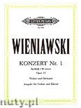 Okadka: Wieniawski Henryk, Concerto No. 1 in F sharp minor for Violine and Orchestra, Op. 14