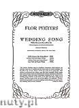 Okadka: Peeters Flor, Wedding Song for High Voice and Organ or Piano