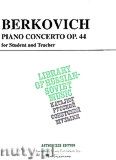 Okładka: Berkowicz Izaak, Piano Concerto, Op. 44 (For Student & Teacher)