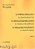 Okadka: Przybylski Bronisaw Kazimierz, 24 Preludia wiosenne na klarnet B i altwk (partytura + gosy)