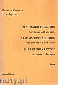 Okadka: Przybylski Bronisaw Kazimierz, 24 Preludia letnie na klarnet B i fortepian (partytura + gosy)