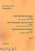 Okadka: Przybylski Bronisaw Kazimierz, Miniatury rytmiczne - 10 miniatur na flet i akordeon (ca 12', partytura + gosy)