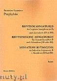 Okadka: Przybylski Bronisaw Kazimierz, Miniatury rytmiczne - 10 miniatur na saksofon sopranowy i akordeon (ca 12', partytura + gosy)