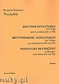 Okadka: Przybylski Bronisaw Kazimierz, Miniatury rytmiczne - 10 miniatur na skrzypce i akordeon (ca 12', partytura + gosy)