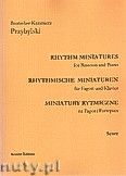 Okadka: Przybylski Bronisaw Kazimierz, Miniatury rytmiczne - 10 miniatur na fagot i fortepian (ca 12', partytura + gosy)