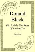 Okadka: Donald Black, Did I Make The Most Of Loving You