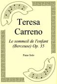 Okadka: Teresa Carreno, Le sommeil de l'enfant (Berceuse) Op. 35