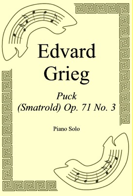 Okadka: Edvard Grieg, Puck (Smatrold) Op. 71 No. 3