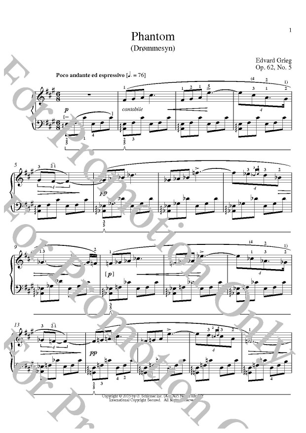 KLIKNIJ aby powikszy prezentacj publikacji: Edvard Grieg, Phantom (Drommesyn) Op. 62 No. 5